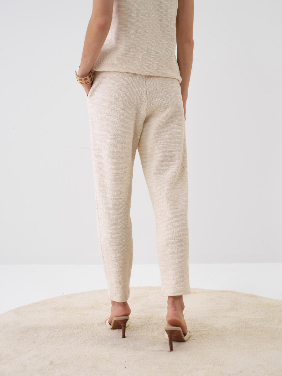 Natural Oversize Cotton Trousers - 3