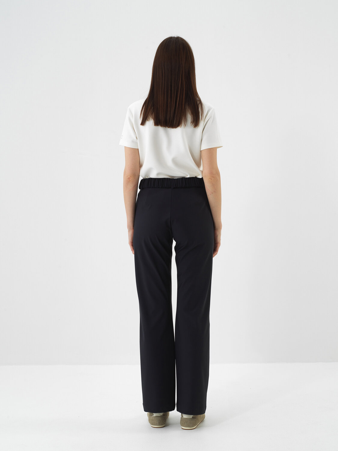 Navy Blue Flexible Textured Oversize Trousers - Xint