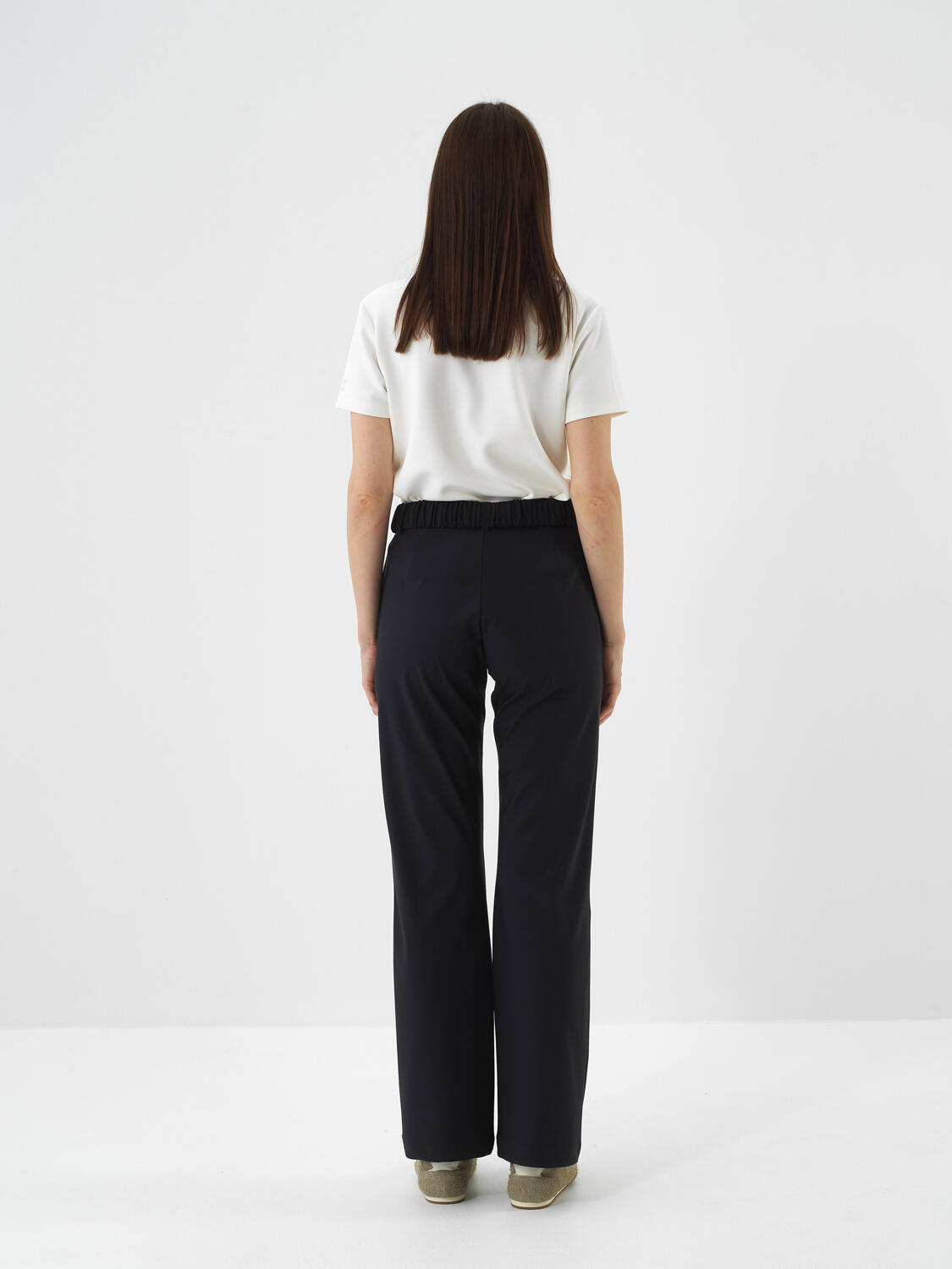 Navy Blue Flexible Textured Oversize Trousers - 5