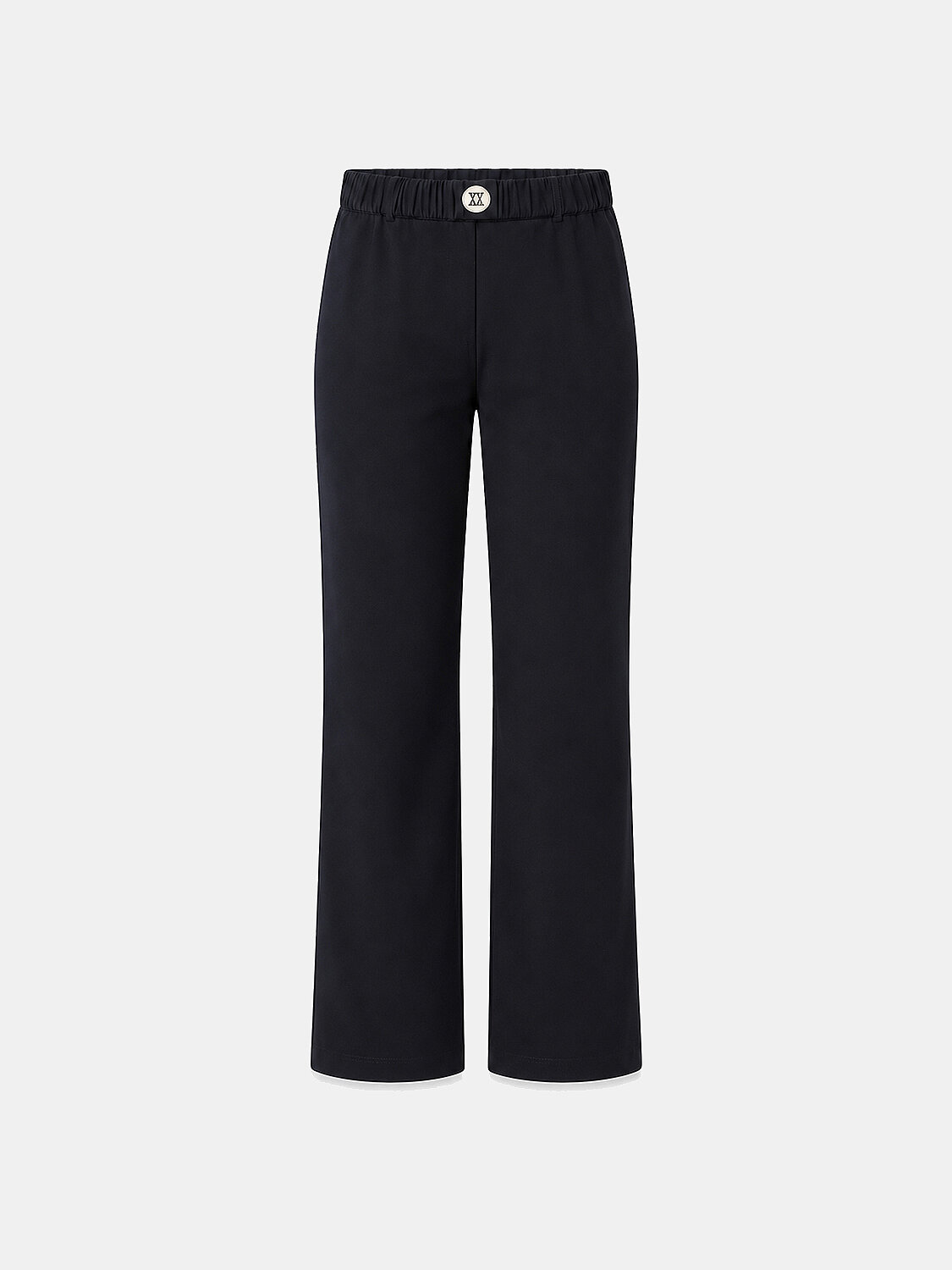 Navy Blue Flexible Textured Oversize Trousers (1)