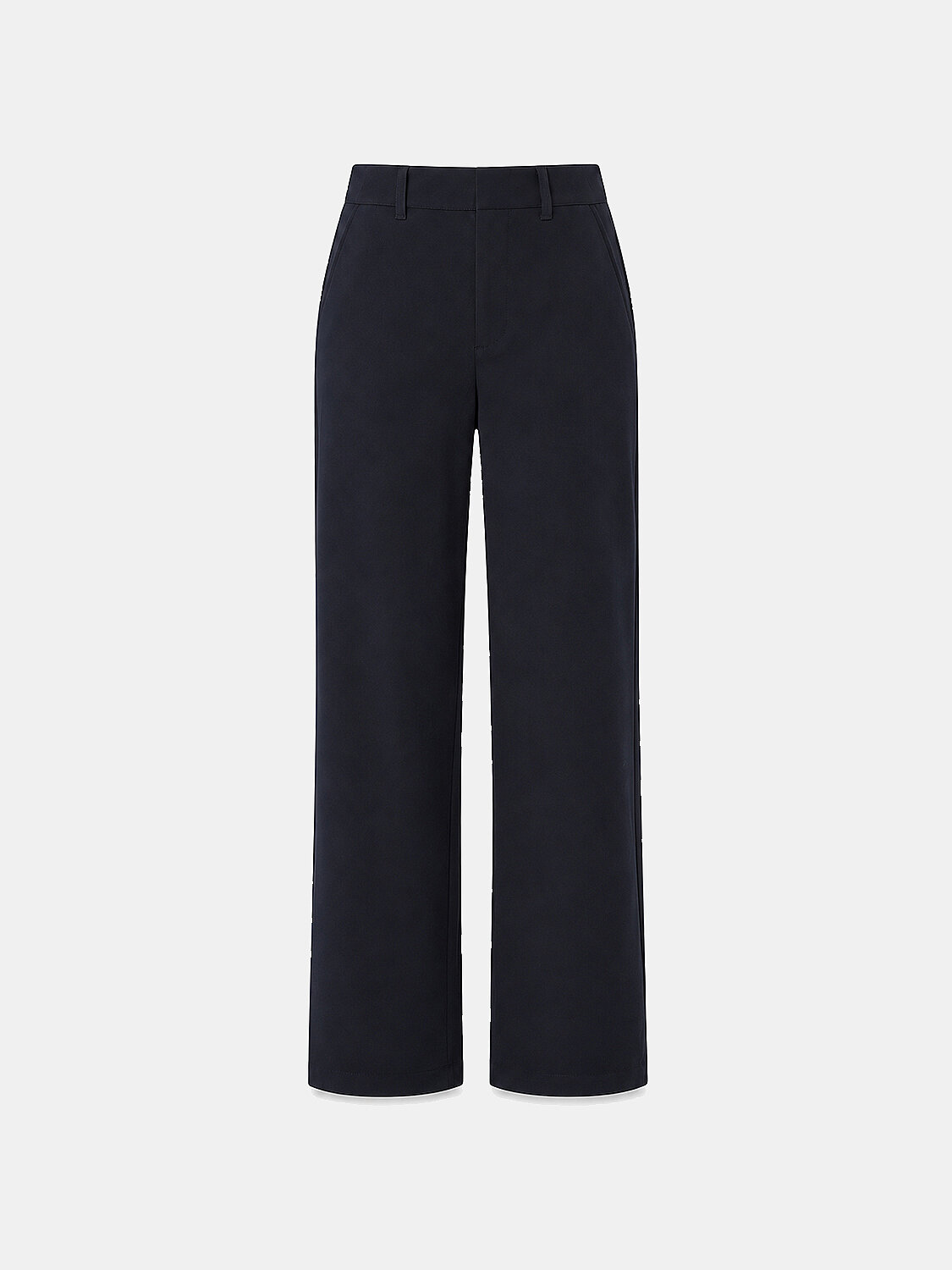 Navy Blue Flexible Textured Regular Fit Trousers