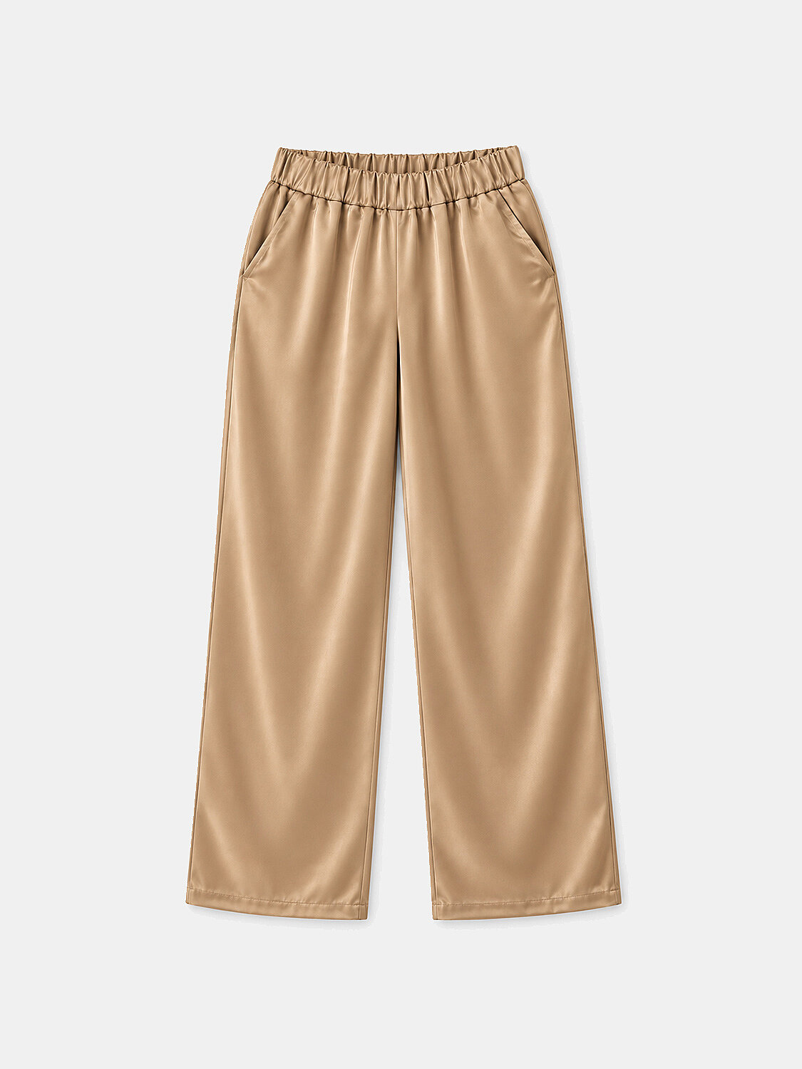 Satin Regular Fit Plain Pants