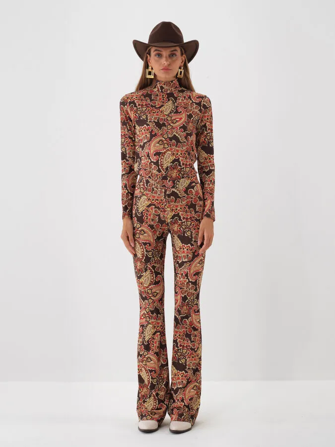 Shiny Patterned Pants - Xint