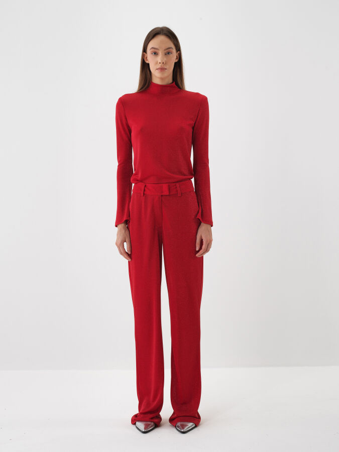 Shiny Plain Pants - Xint