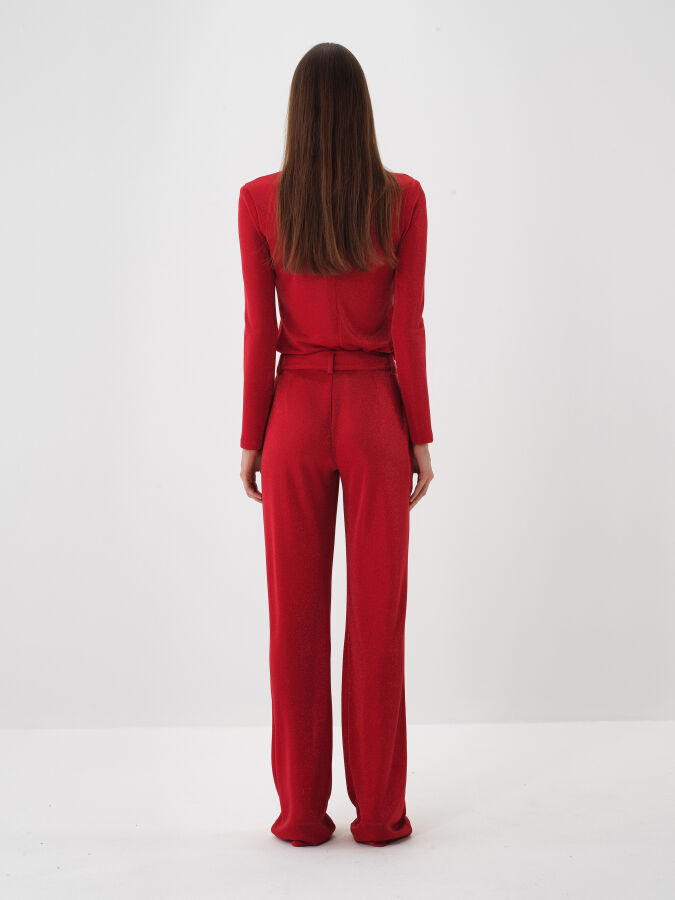 Shiny Plain Pants - Xint