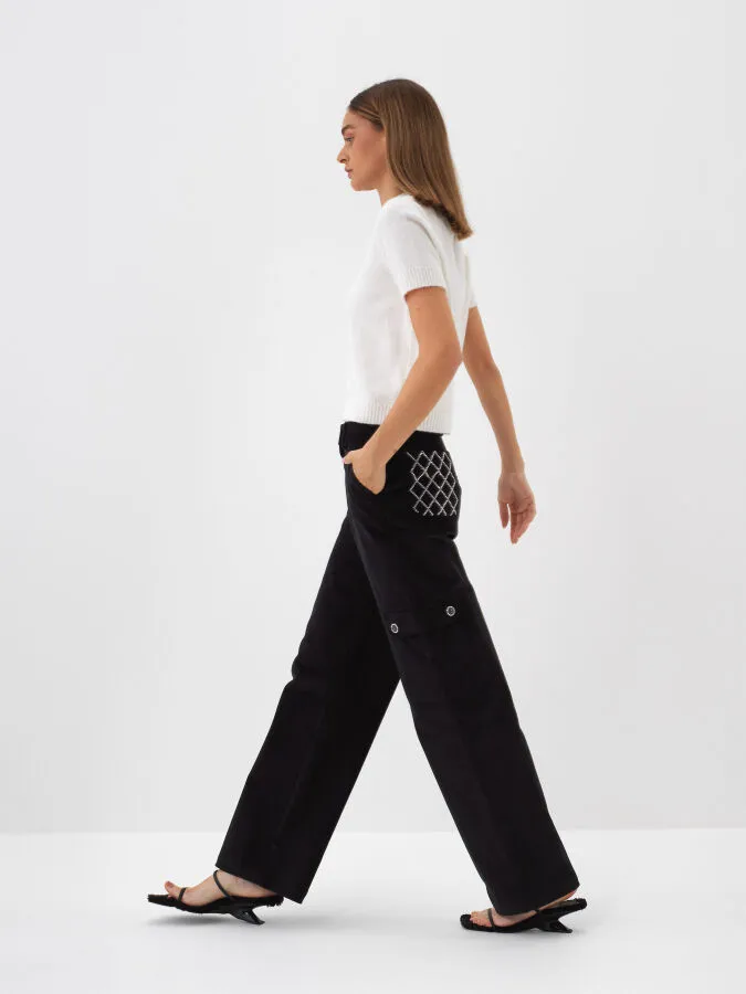 Corduroy Plain Pants - Xint