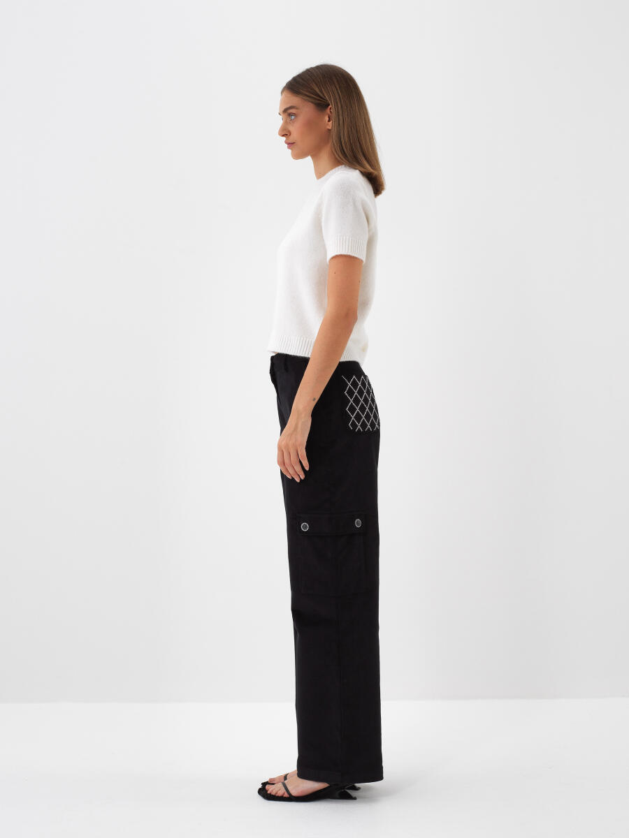 Corduroy Plain Pants - 3