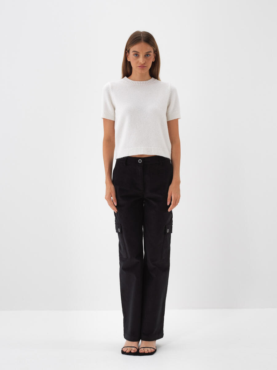 Corduroy Plain Pants - 4