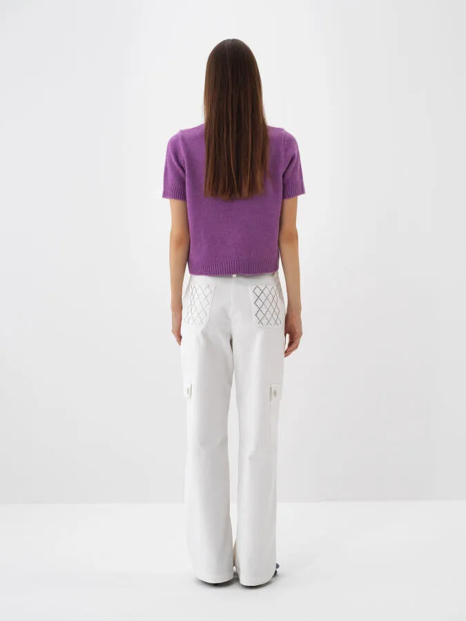 Corduroy Plain Pants - Xint