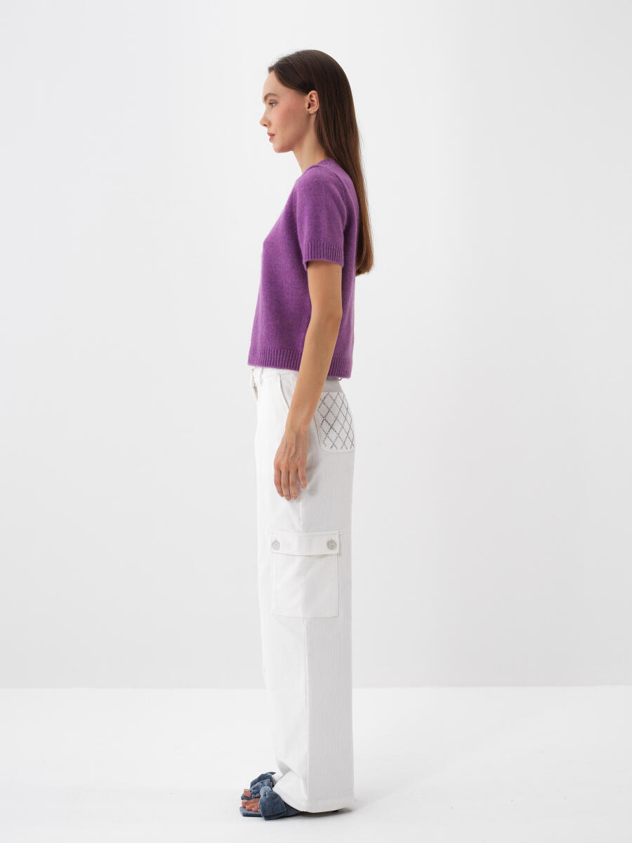 Corduroy Plain Pants - 5