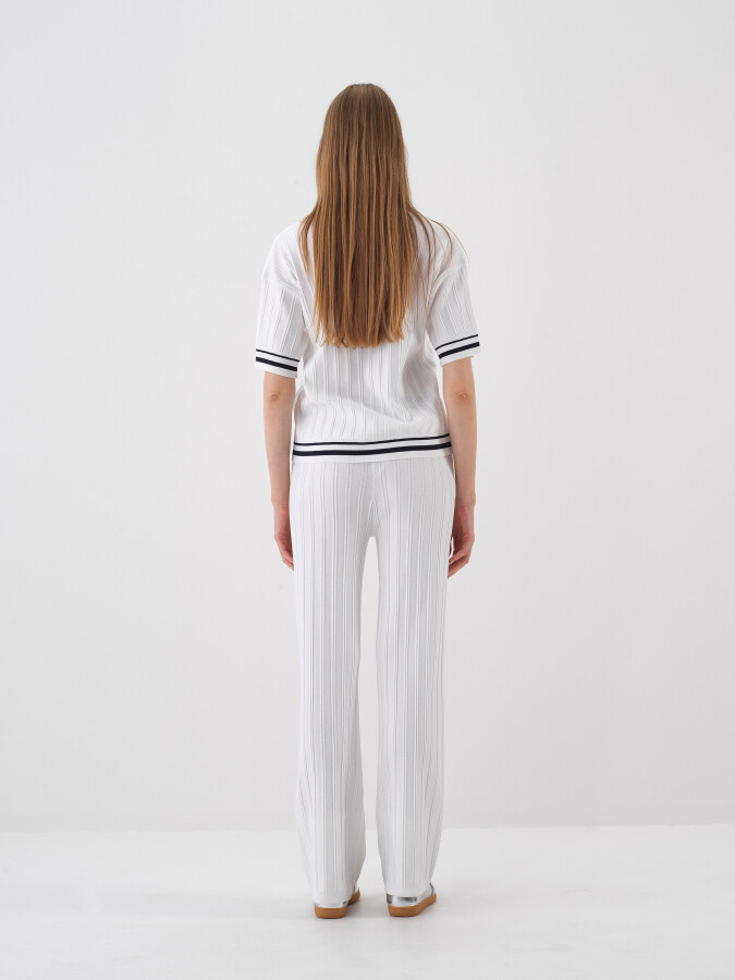 White Oversize Trousers - 4