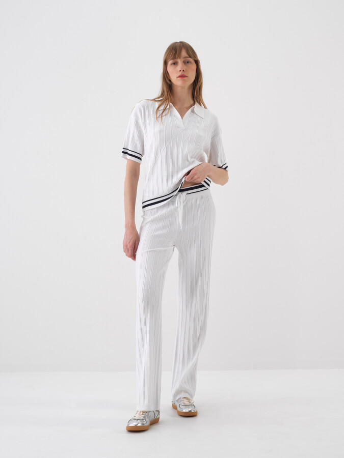 White Oversize Trousers - 5