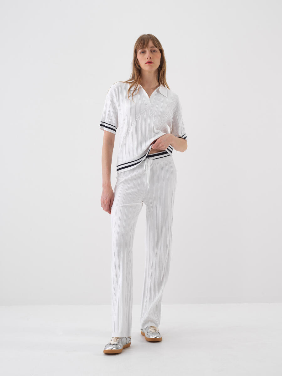 White Oversize Trousers - 5