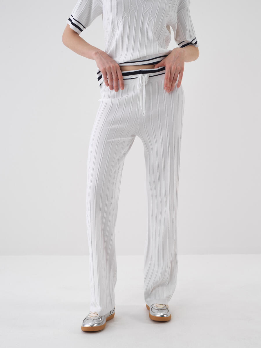 White Oversize Trousers - 1
