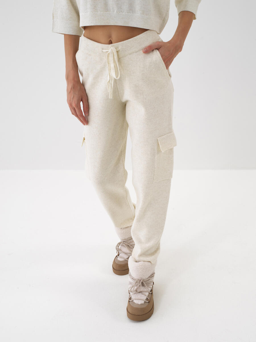 Wool Cargo Pocket Pants - 1