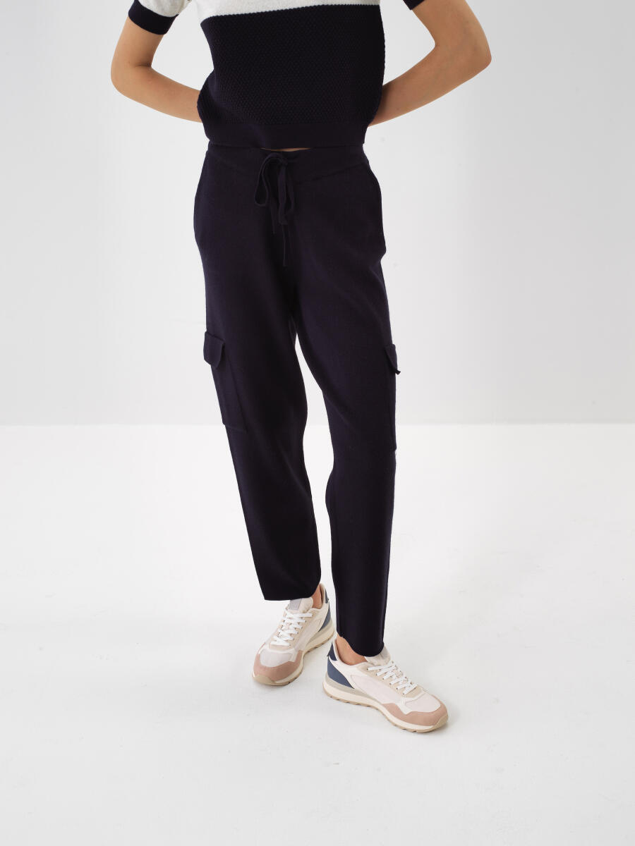 Wool Cargo Pocket Pants - 1