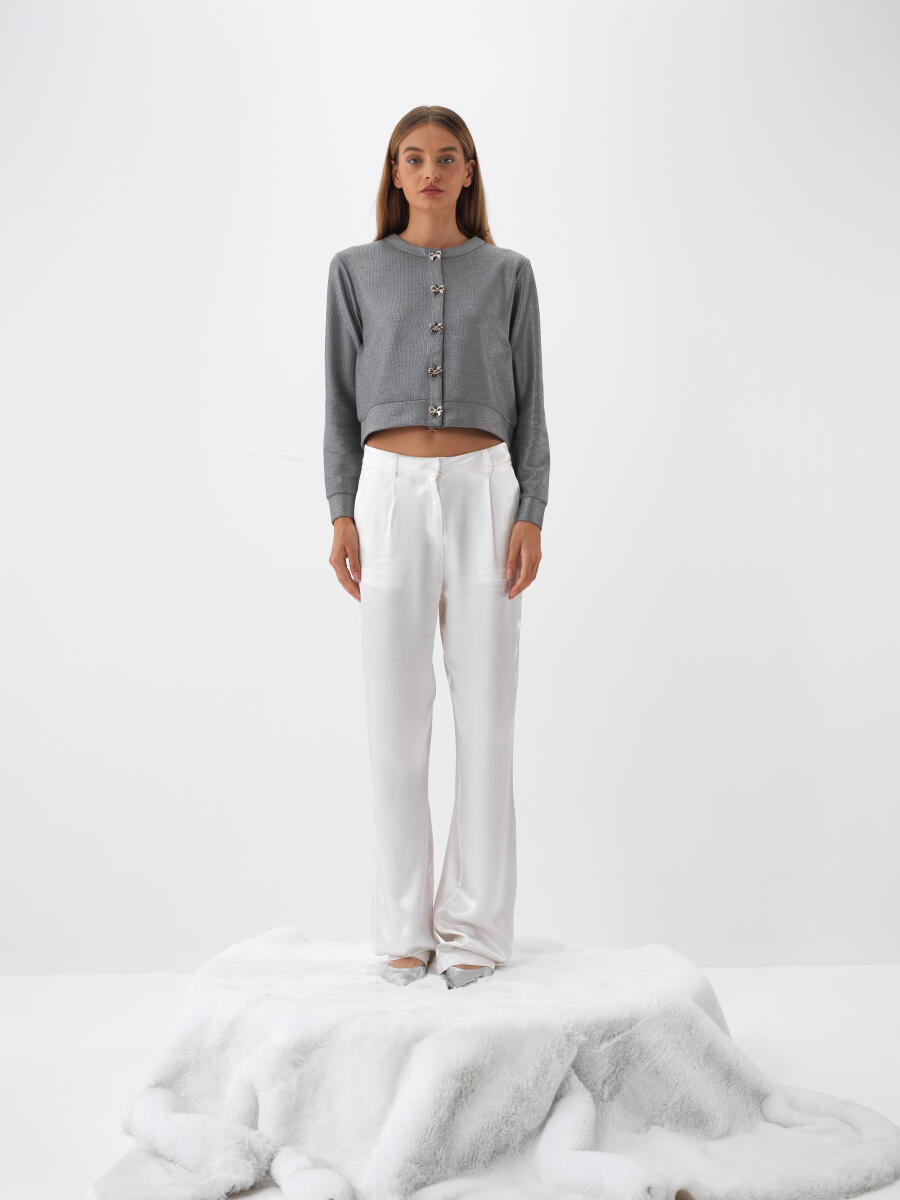 Shiny Regular Fit Cardigan - 2