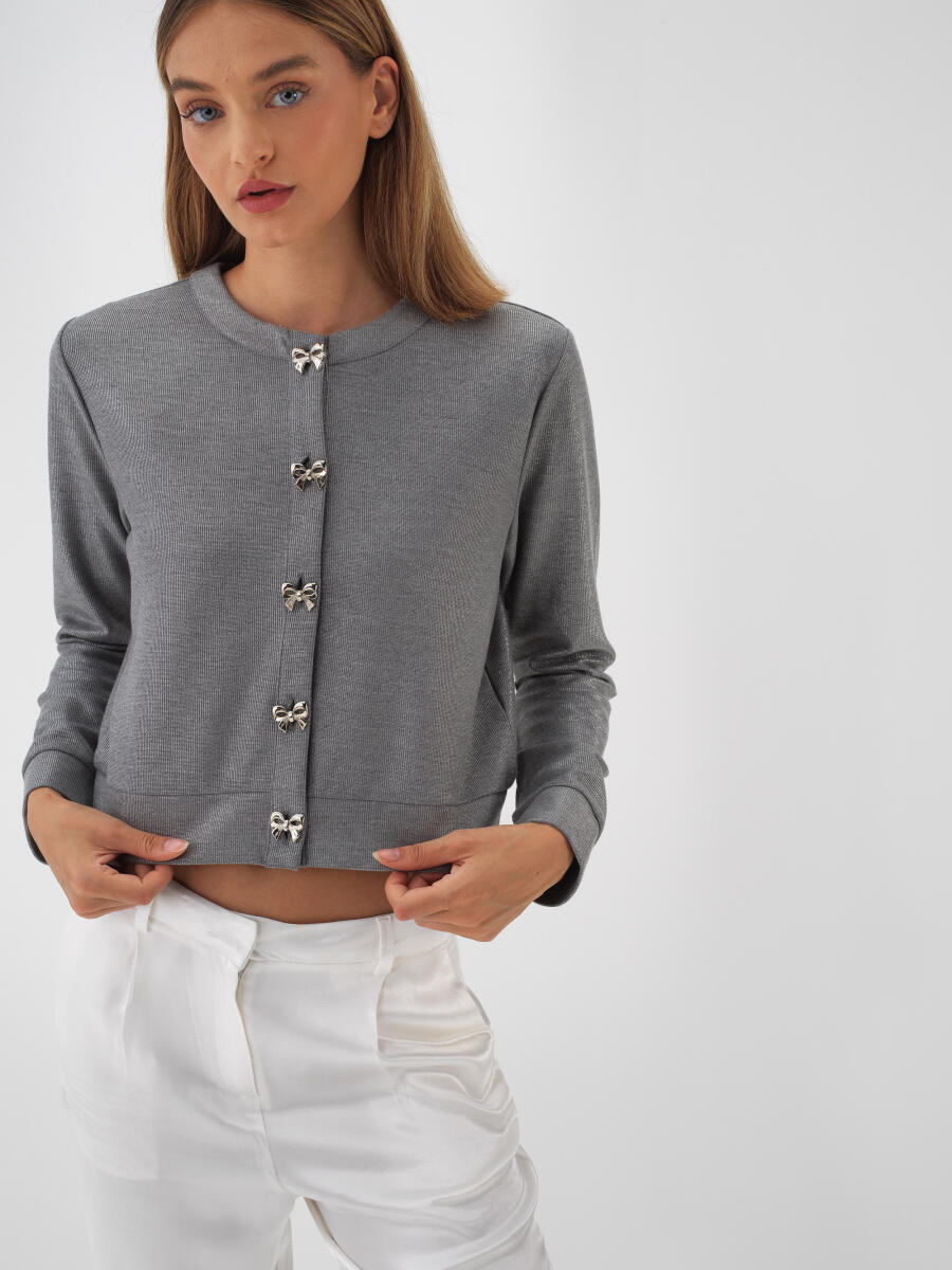 Shiny Regular Fit Cardigan