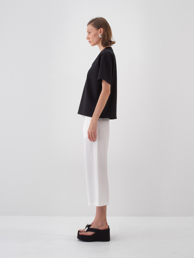 Black Oversize Cotton T-Shirt - 3