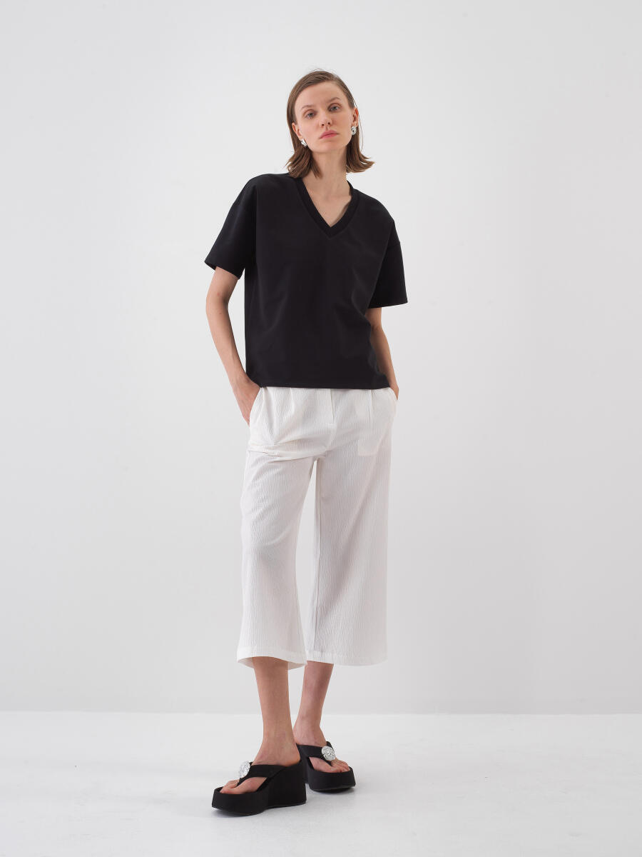 Black Oversize Cotton T-Shirt - 2