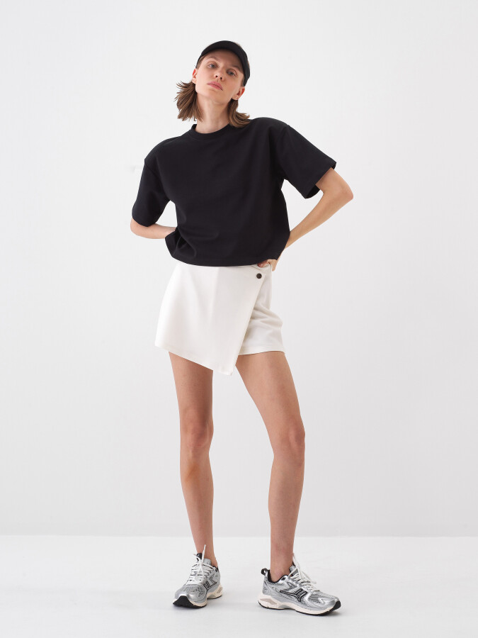 Black Oversize Cotton T-Shirt - 2