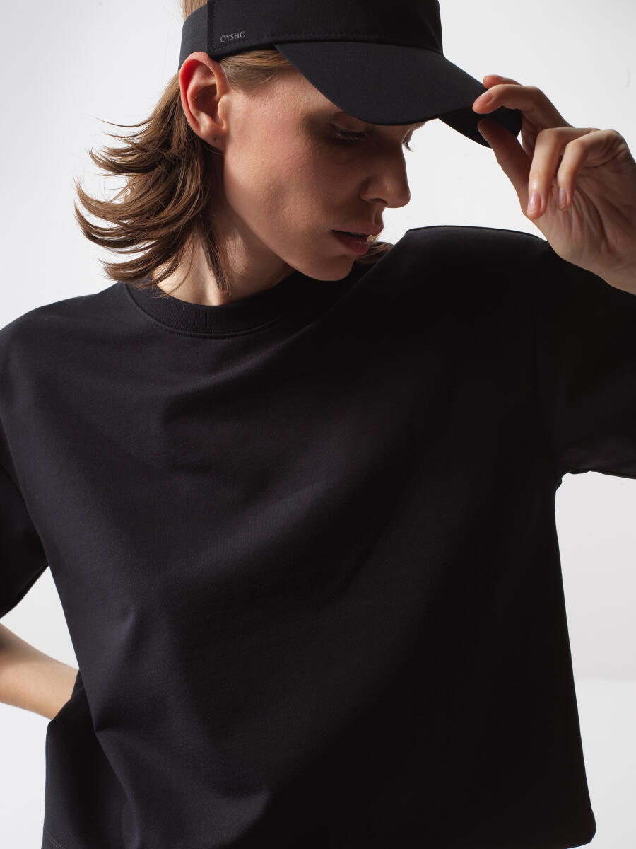 Black Oversize Cotton T-Shirt - 1