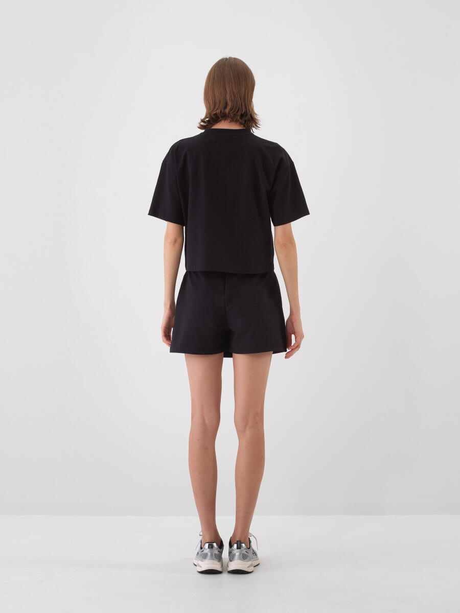 Black Oversize Cotton T-Shirt - 6