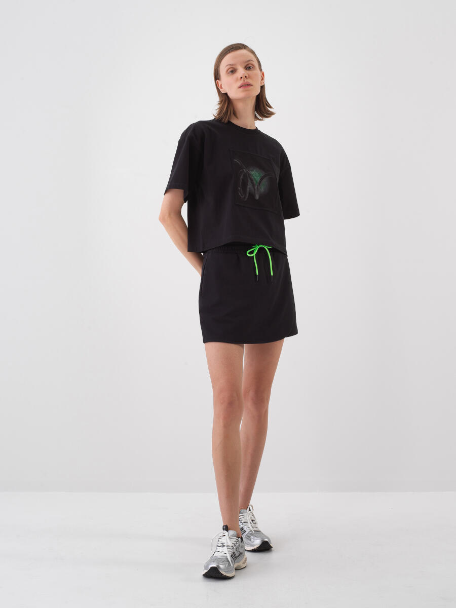 Black Oversize Cotton T-Shirt - 2