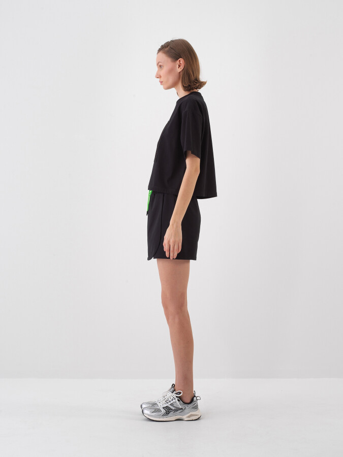 Black Oversize Cotton T-Shirt - 4