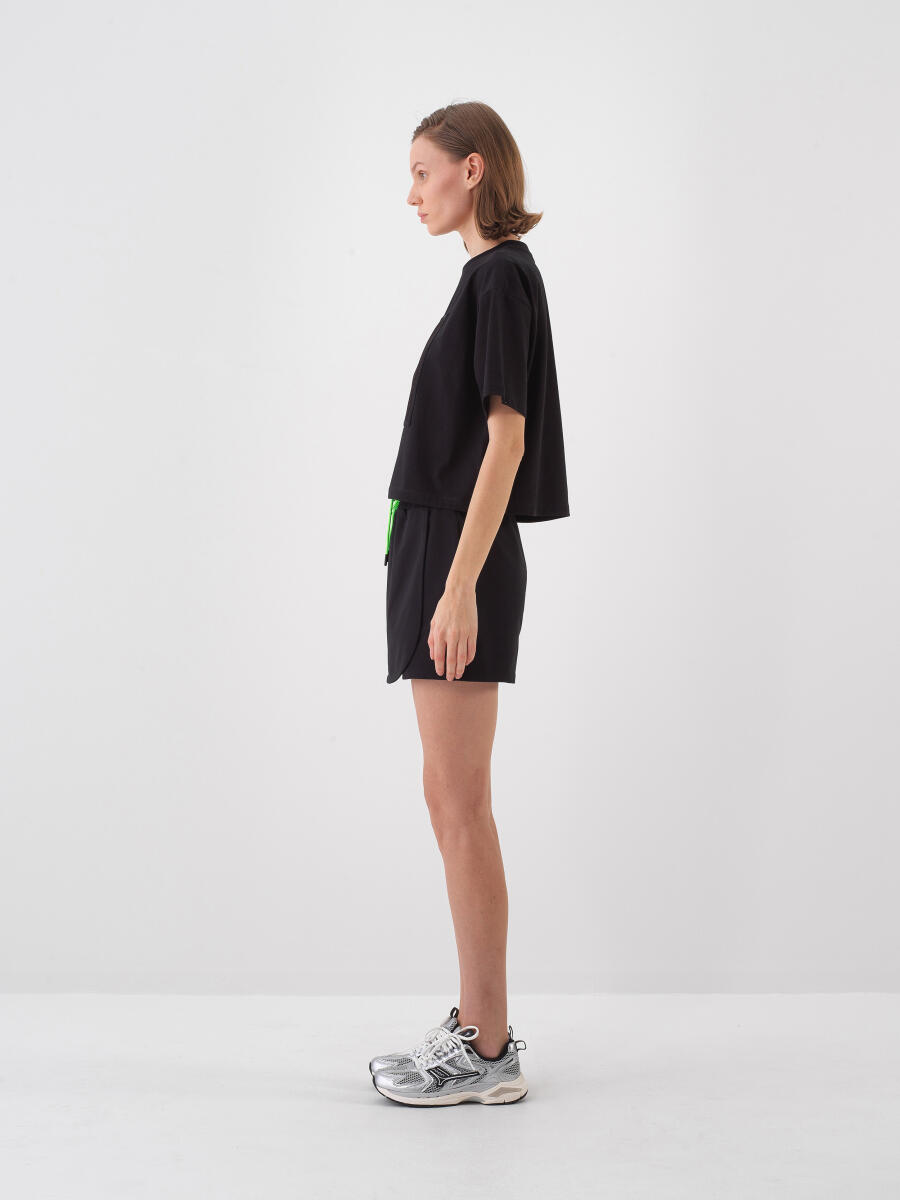 Black Oversize Cotton T-Shirt - 4