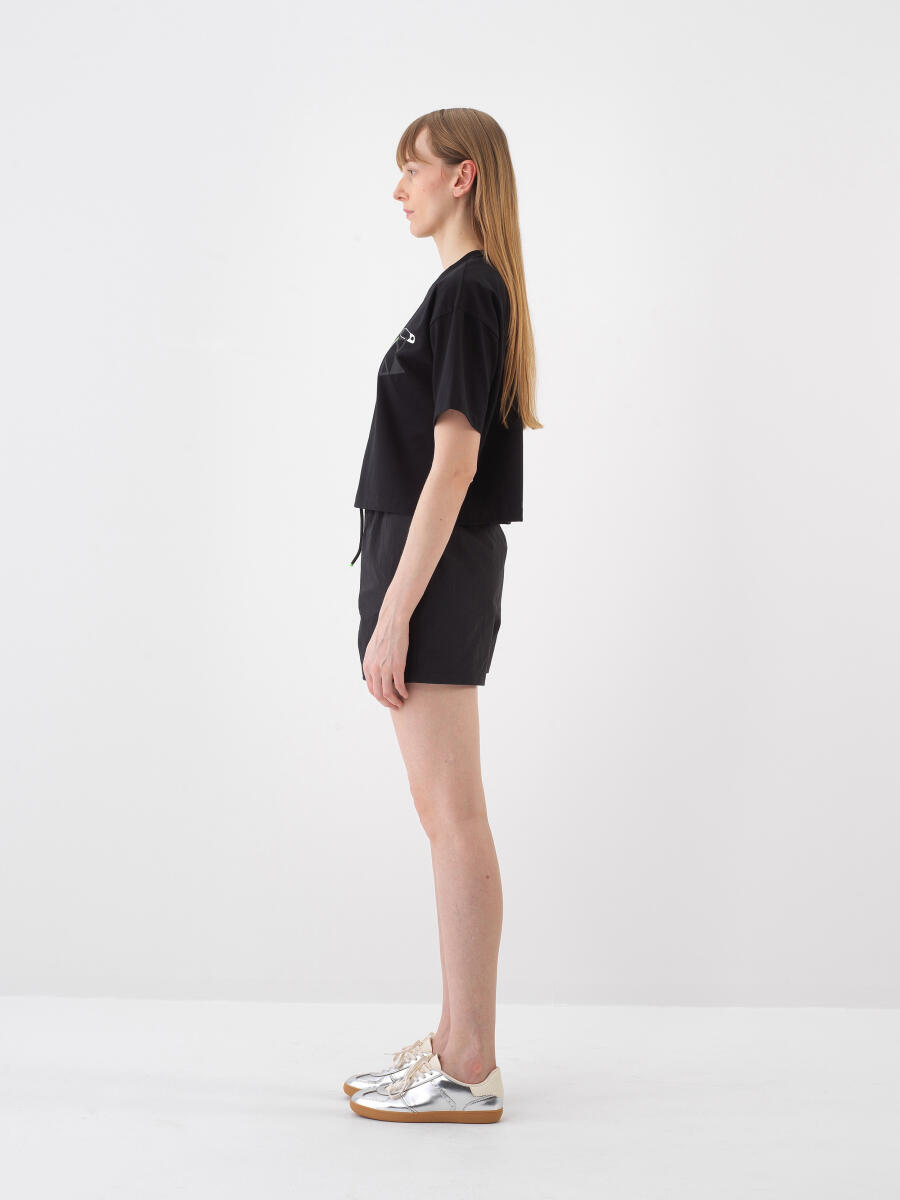 Black Oversize Cotton T-Shirt - 3
