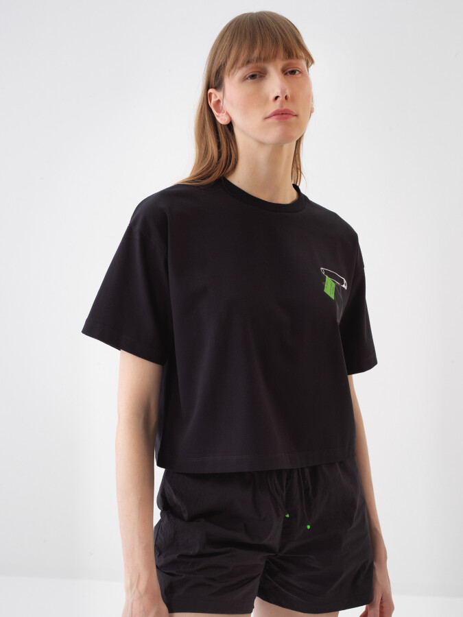 Black Oversize Cotton T-Shirt