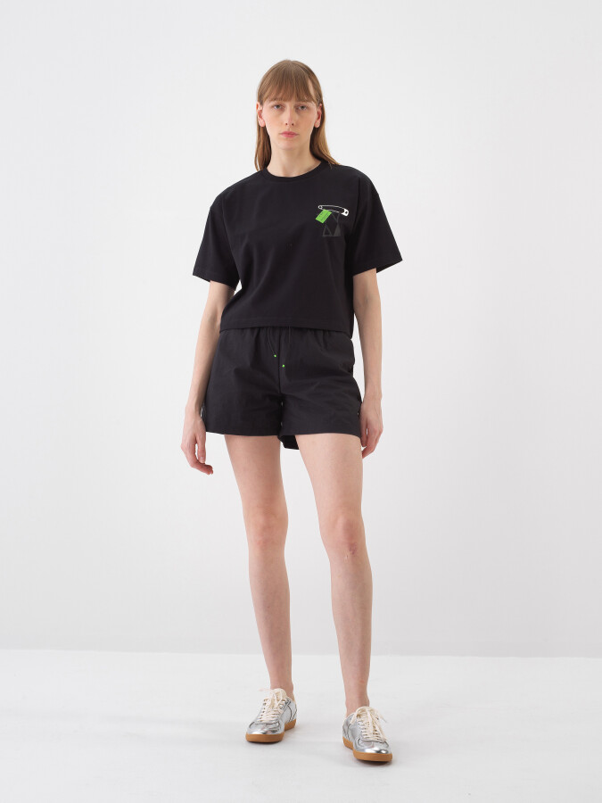 Black Oversize Cotton T-Shirt - 2