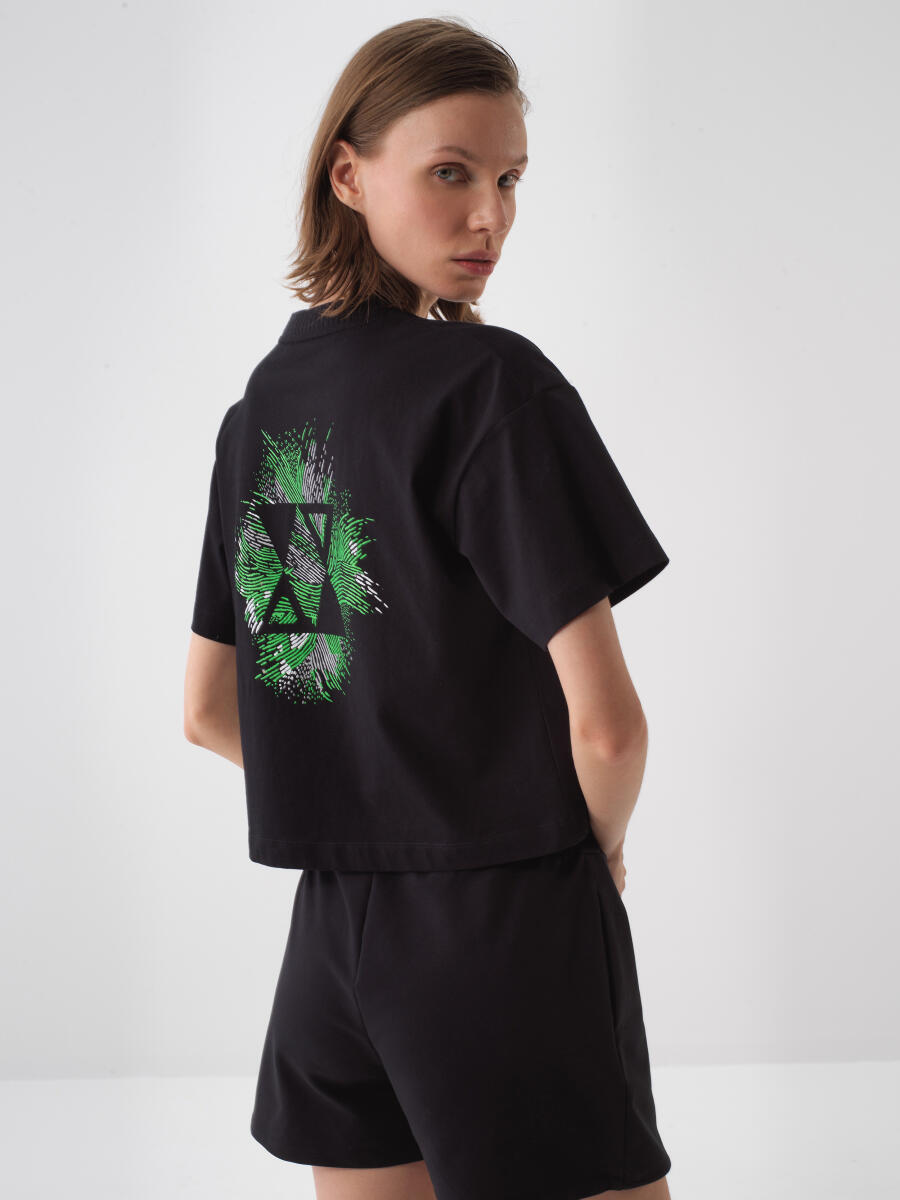 Black Oversize Cotton T-Shirt - 3