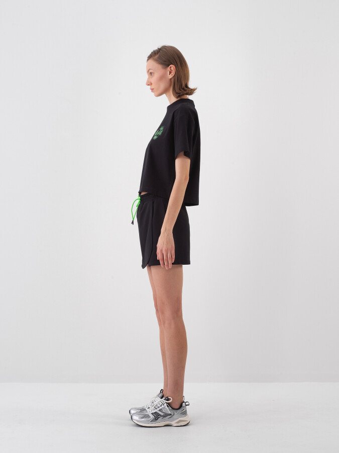 Black Oversize Cotton T-Shirt - 4