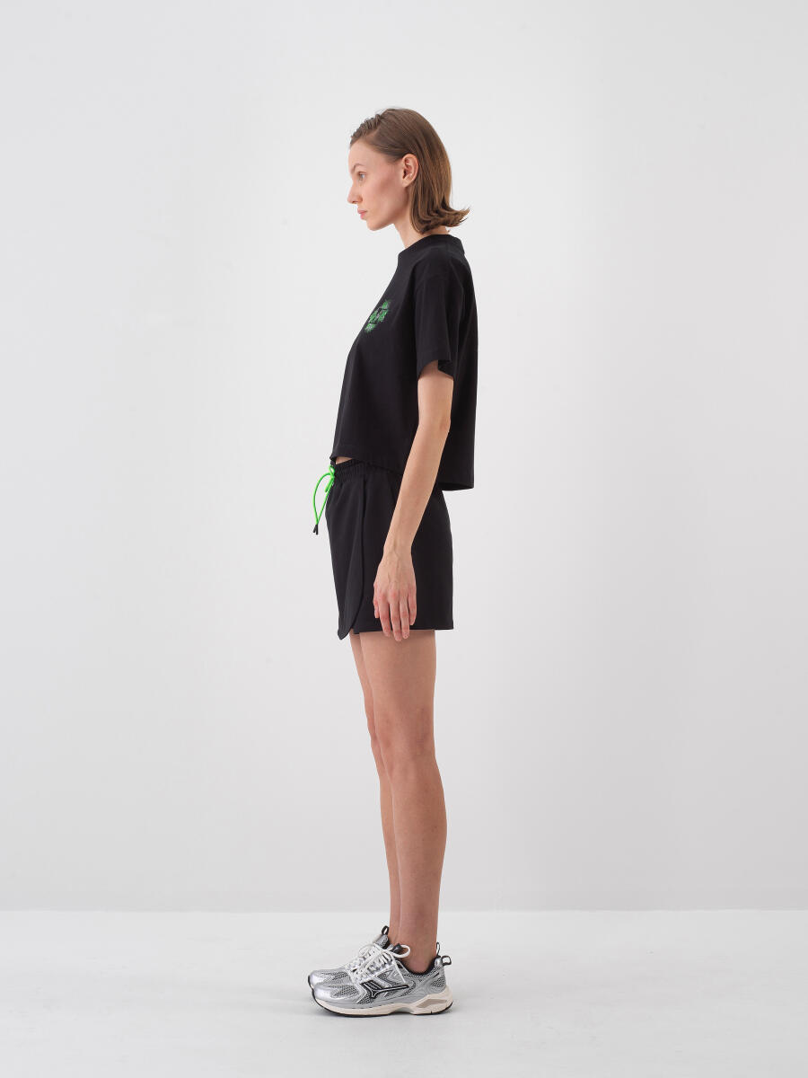 Black Oversize Cotton T-Shirt - 4