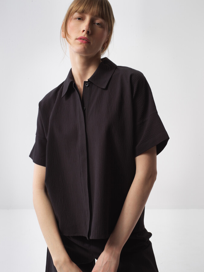 Black Oversize Cotton Shirt 