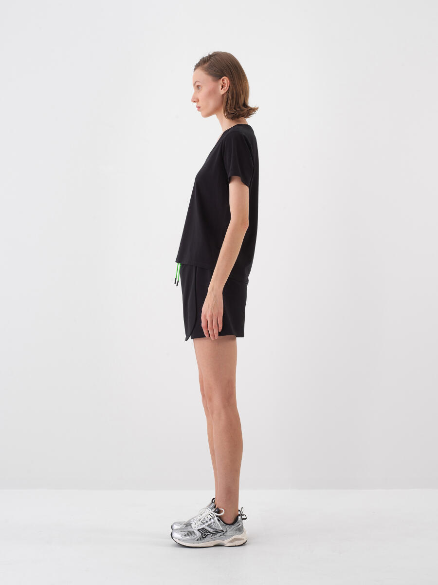 Black Regular Fit Cotton T-Shirt - 3