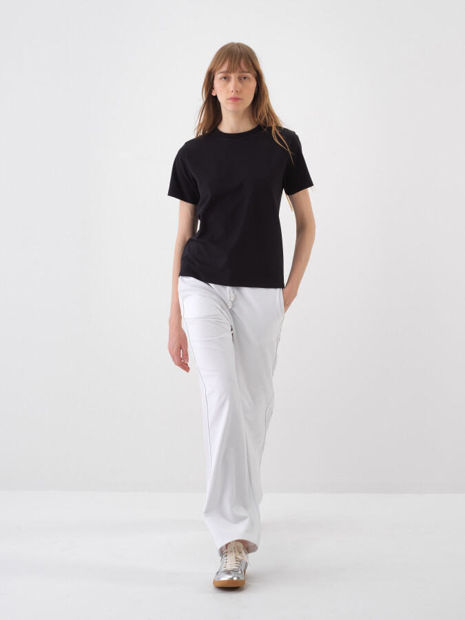 Black Regular Fit Cotton T-Shirt - 2