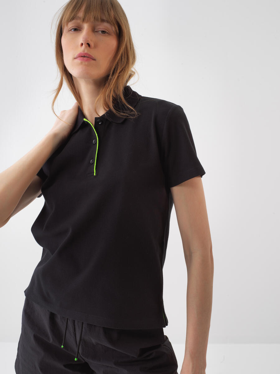 Black Regular Fit Cotton T-Shirt - 1