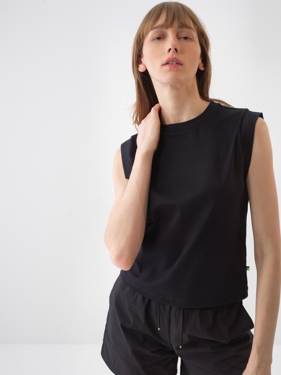 Black Regular Fit Cotton T-Shirt - 1