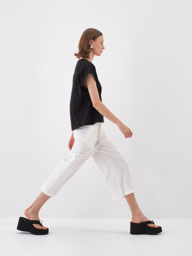 Black Regular Fit Cotton T-Shirt - 3