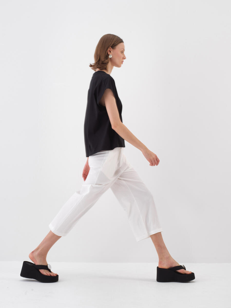 Black Regular Fit Cotton T-Shirt - 3