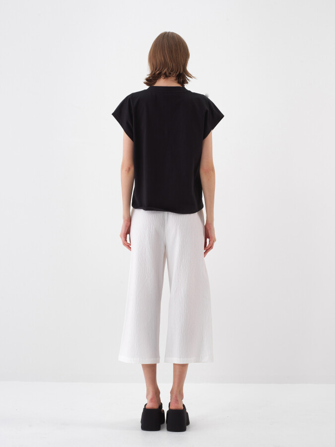 Black Regular Fit Cotton T-Shirt - 5