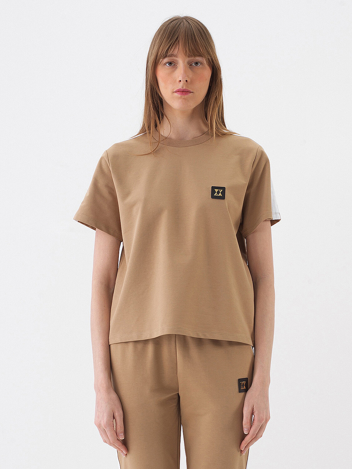 Camel Regular Fit Cotton T-Shirt