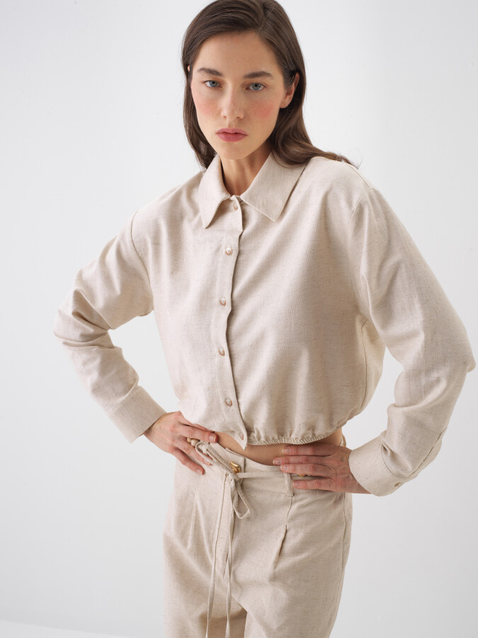 Natural Oversize Linen Shirt