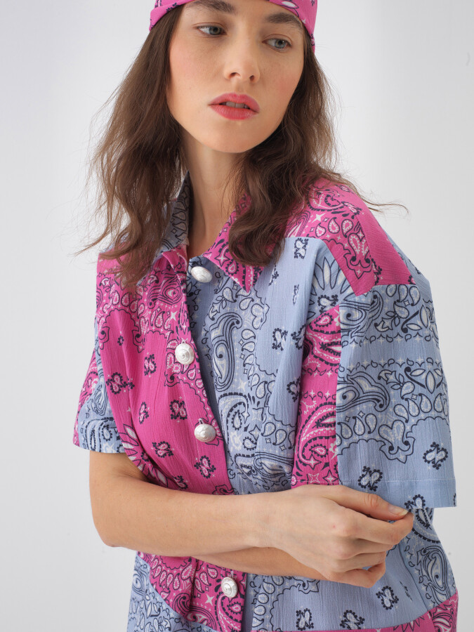 Pink Oversize Cotton Shirt