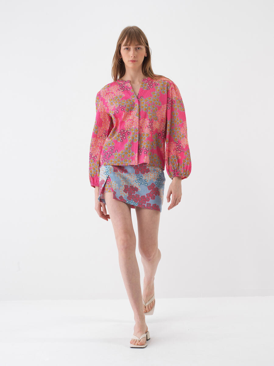 Pink Regular Fit Cotton Shirt - 2