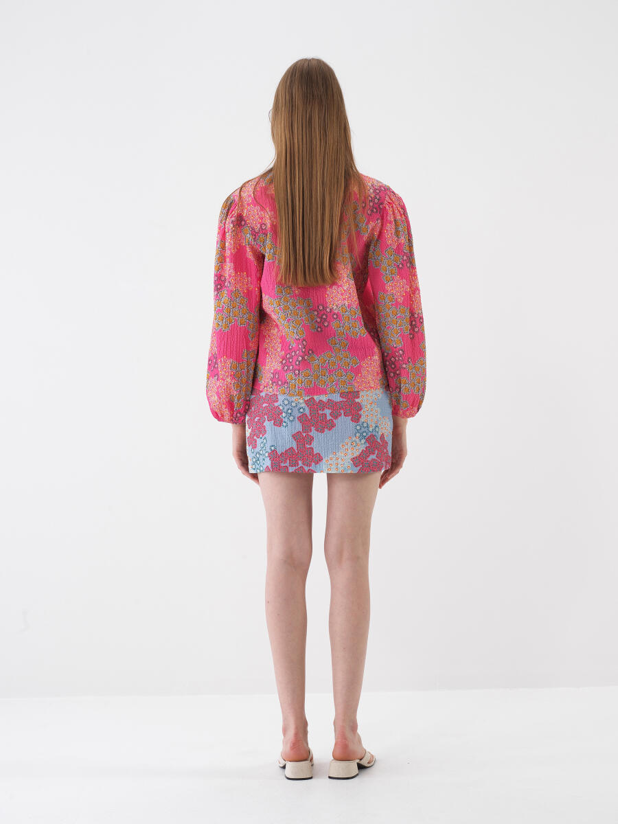 Pink Regular Fit Cotton Shirt - 5