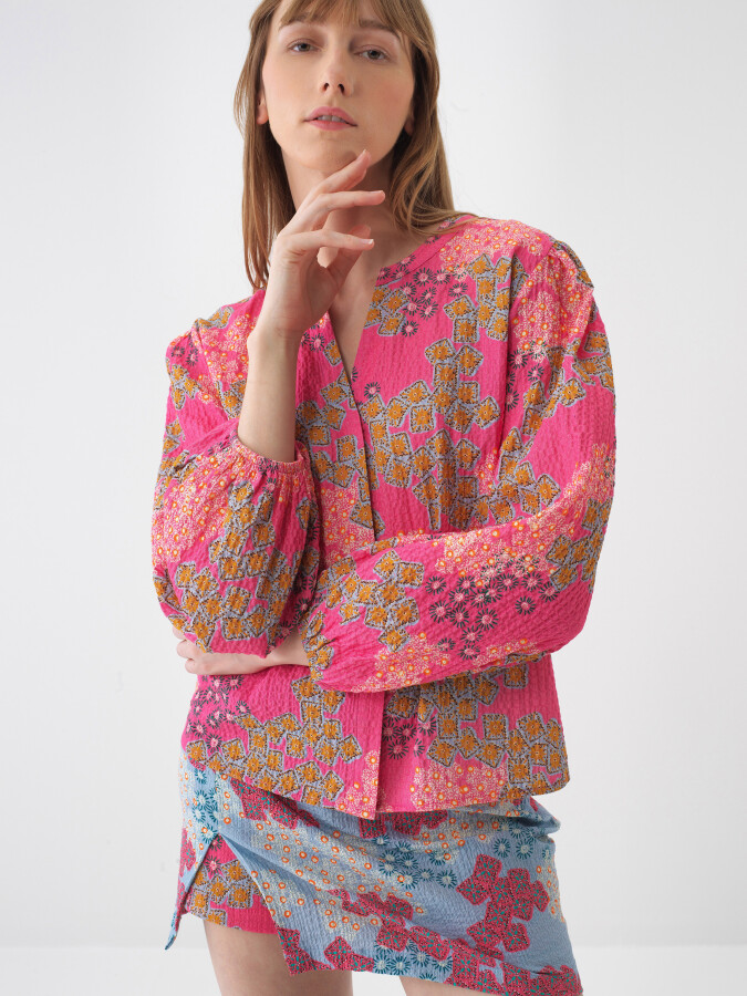 Pink Regular Fit Cotton Shirt